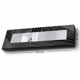 Wallity Espejo Decorativo 40x120cm (espejo 20x100cm) 40120NISMA-016 Oro, Antracita, Negro